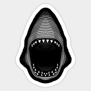 Line shark white Sticker